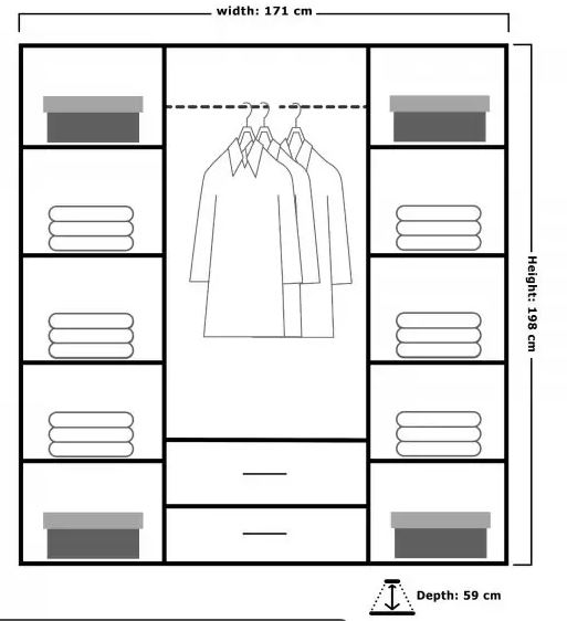 PENELOPA 4 DOOR WHITE WARDROBE - Image 3