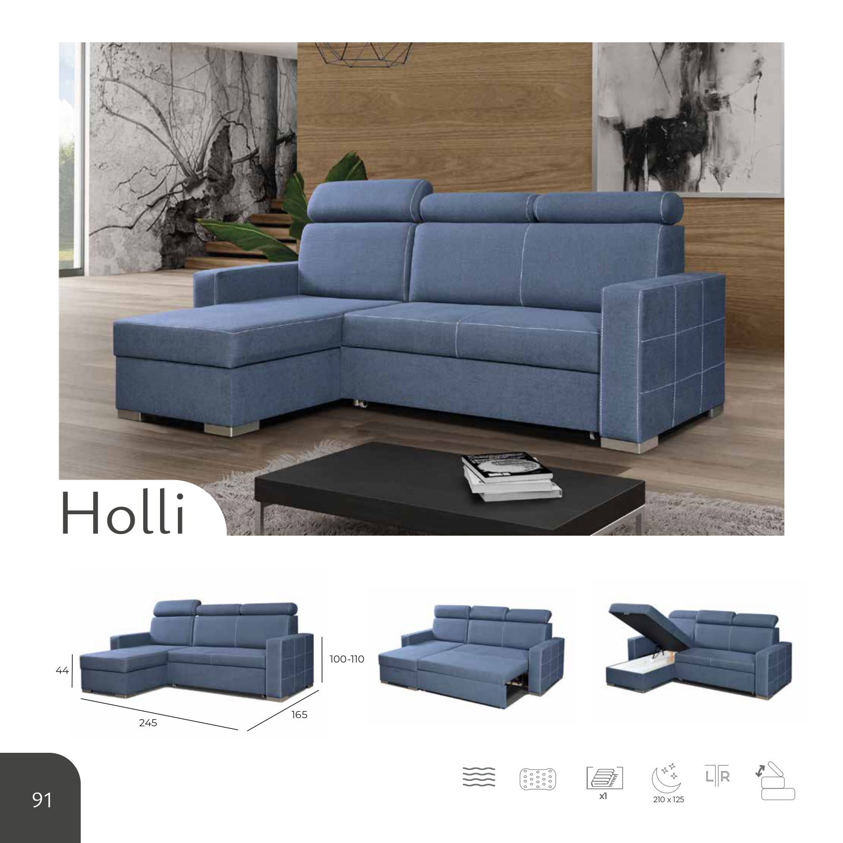 Corner sofa bed