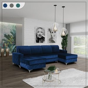 BORYS BLUE SOFA BED LARGE