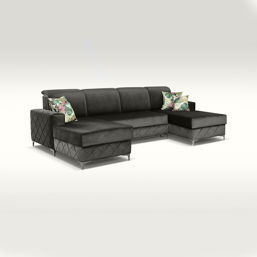 BORYS GREY SOFA BED LARGE - Image 2