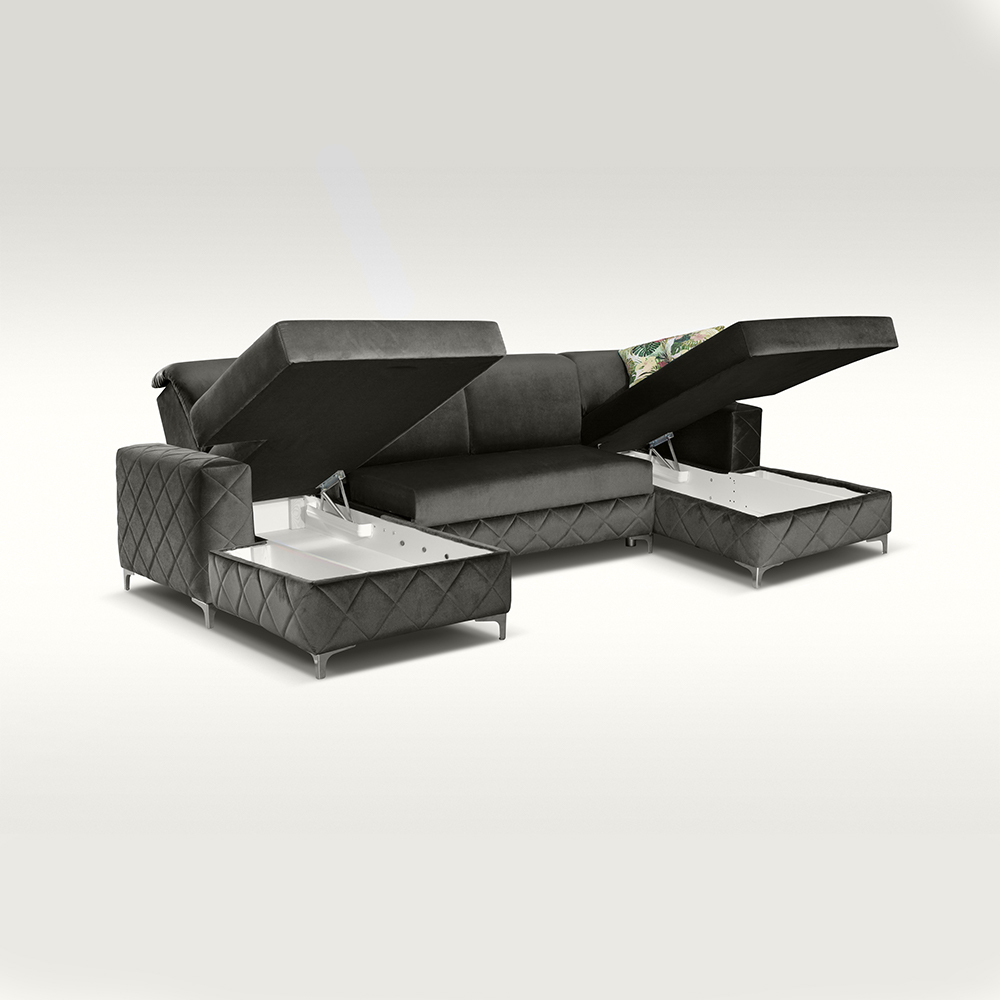 BORYS GREY SOFA BED LARGE - Image 5