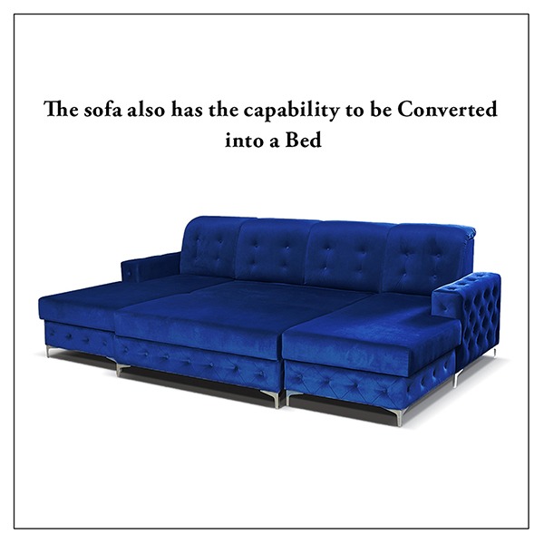VERSO LARGE SOFA BED BLUE - Image 3