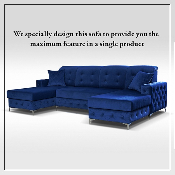 VERSO LARGE SOFA BED BLUE - Image 4